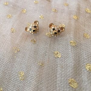 Betsey Johnson Dainty Teddy Bear Stud Earrings
